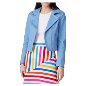 Color Me Courtney Denis Crop Biker Blazer Jacket